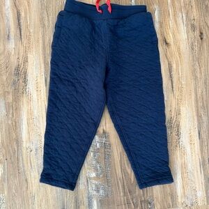 Janie and Jack Navy Sweatpants with Red Drawstring